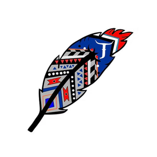 Stciker pluma rojo/Azul